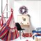 22" Patriotic Front Door Wreath - Red, White, and Blue Glitter Stars & Tassels - Large Americana Wreath for Memorial Day, 4th of July, and Independence Day Decorations